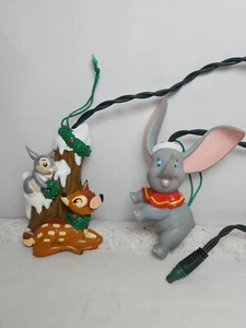 2002 SANTA'S BEST EZ Light DISNEY Dumbo Bambi Thumper Christmas Ornaments *READ* - Picture 1 of 6
