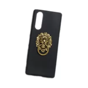 Funda protectora de poliuretano termoplástico suave con cabeza de león con soporte para anillo con cabeza de león para Sony Xperia 5 - Imagen 1 de 4