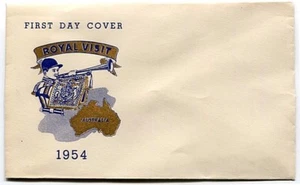 AUSTRALIA • 1954 • Unserviced FDC by Guthrie for the Royal Visit commemorative - Bild 1 von 1