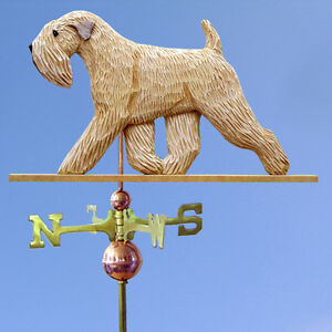 Soft Coated Wheaten Hand Carved Hand Painted Basswood Dog Weathervane