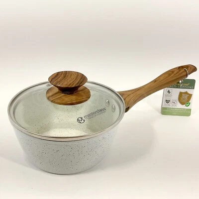 Masterclass Healthy Options Recubrimiento: Cerámica 1.2-qt- 6.5 pulgadas Cacerola Tapa de Vidrio Foto 1 de 4