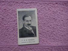 BARRATT - CRICKETERS & FOOTBALLERS 1925 #P FENDER SURREY (XMAS CLUB) cnr crs