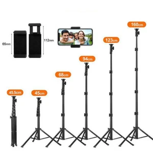 160cm Trípode para Smartphone Móvil Apple iPhone Soporte Cámara Adaptador Selfie - Imagen 1 de 12