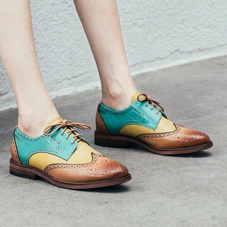 Womens Ladies Retro Fashion Leather 