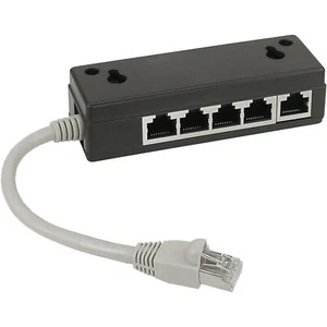 InLine® ISDN Verteiler, 5x RJ45 Buchse, 15cm Kabel, mit Endwiderständen - Bild 1 von 2