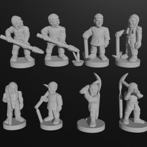 Túnelers/Sappers medievales 24x 15 mm/1:100 (miniaturas Turner) - Imagen 1 de 1