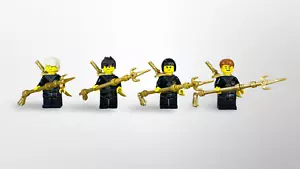LEGO NINJAGO 4 Mini figure Wu-Cru Training Gi Black Outfit Lloyd Kai Nya Jay - Picture 1 of 5