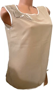 B8 hellbeige Blumen transparent Cocktail Damen Bluse Top Shirt Gr. 48 - Bild 1 von 4