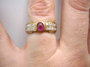 RUBIN ZIRKON RING 333/000 GELBGOLD SONDERPREIS LUXUS PUR GR57 T201 - Bild 1 von 4