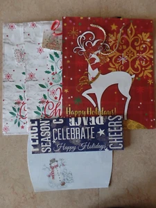 3 Lindy Bowman Christmas/Holiday Gift Bags w/handles & gift tags-Medium + BONUS - Picture 1 of 8