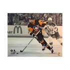 Kris Letang Spotlight In Black With Puck Unsigned 16X20 Photo