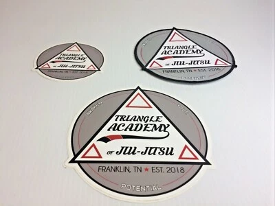 Karate Jiu-Jitsu Academy Martial Arts 6" Patch and Decals Triangle Sensei ￼ - Image 1 of 4