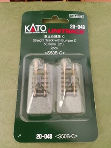Kato Unitrack 20-048 50.5mm (2') Bumper Type C S50B-C -  N Scale 2Pcs - Picture 1 of 3