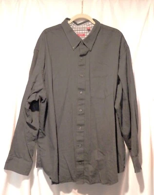 Camisa Para Hombre Gris Izod Manga Larga Con Botones 100% Algodón Talla 3XL Foto 1 de 3