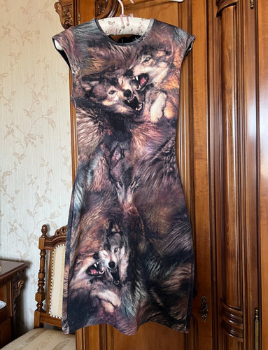 Abito Alexander Mcqueen lupo manica corta taglia IT42