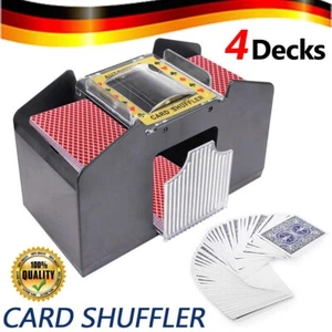 Poker Kartenmischmaschine Elektrisch-Kartenmischgerät Kartenmischer für 4 Decks - Bild 1 von 12
