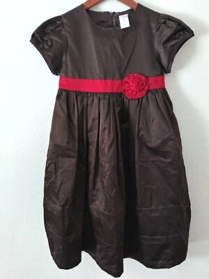 Gymboree праздник традиции коричневый атлас Рождество платье новый без ЯРЛЫКОВ размер 10 - Изображение 1 из 4