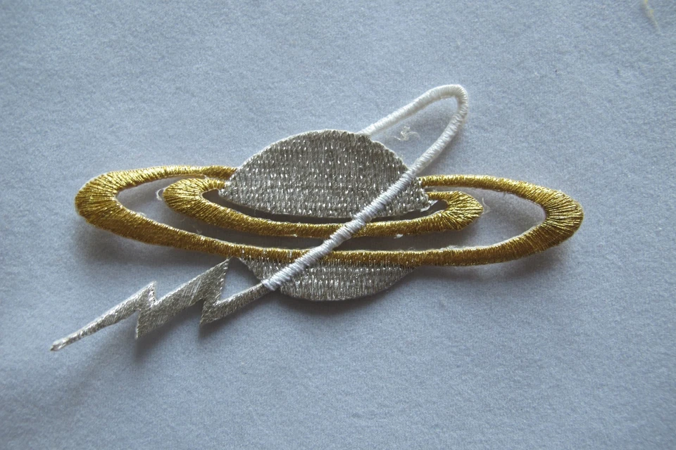 #2433 Gold,Sliver Earth,Galaxy Embroidery Iron On Applique Patch - Image 1 of 1