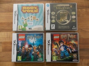 BOOK WORM +HARRY POTTER YEARS 1-4 + 5-7 + PROFFESOR LAYTON NINTENDO DS-BOXED VGC - Picture 1 of 9