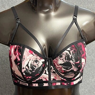 Torrid изгиб цветочный балконет с ремешками клетка на косточках длинная линия сексуальный бюстгальтер размер 2 - Изображение 1 из 4