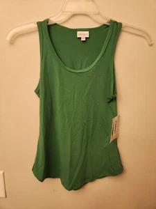 Camiseta sin mangas LuLaRoe para mujer talla XXS (2XS) verde liso nueva con etiquetas - Imagen 1 de 4