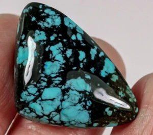 26Ct Blue Spiderweb Turquoise Cab Old Stock SLDA536 - Picture 1 of 3