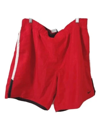 Nike Shorts Mens XL Swimwear Pockets Logo Elastic Waist Drawstring Red  - Image 1 of 4