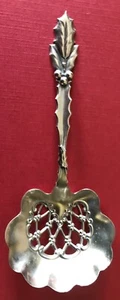 Antica ciotola per lavaggio oro 1885 WHITING ARGENTO STERLING AGRIFOGLIO Cestino Trafittolo - Foto 1 di 3