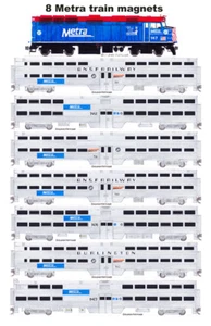 Tren de cercanías Metra BNSF 8 imanes Andy Fletcher - Imagen 1 de 1