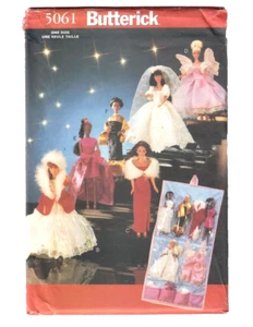 Butterick 5061 Crafts 11.5" Fashion Doll Barbie Gowns Organizer Sewing Pattern - Picture 1 of 4