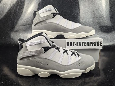 Nike Air Jordan 6 Anillos Cemento Gris Blanco Negro FJ4650-077 Para hombres Talla 12 NUEVO Foto 1 de 4