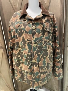 VTG Game Winner Hunting Camo Button Front Size L/ XL Jacket Long Sleeves - Picture 1 of 19