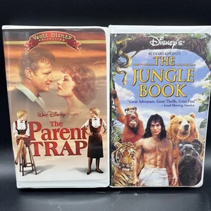 VHS Live Action 2-Pack Disney Family Movie- The Parent Trap & The Jungle Book ￼￼ - Picture 1 of 5