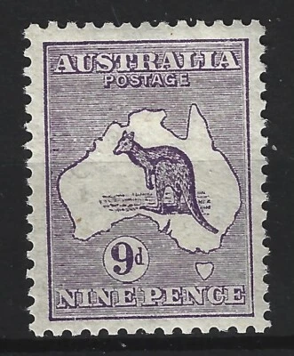 Australia 1913 #9 Kangaroo - F/VF MLH - Image 1 of 2