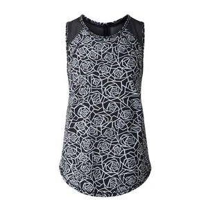 Lululemon 6 Sculpt Tank Black & White Flower Posey Print UPF Lycra Workout Top - Picture 1 of 10