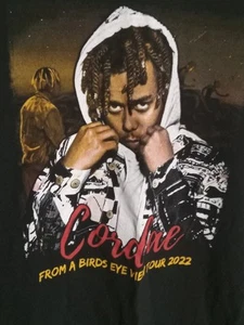 Cordae From a Bird's Eye View Tour Concert t shirt 2022 Size Large Cordae Tour L - Picture 1 of 4