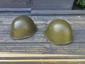 Cold War Set of 2 Military Helmets - 100% Authentic - Picture 1 of 6