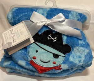 Le Bebe Favorite Blue PIRATE Baby Blanket Security Lovey Plush Boys Nautical NEW - Picture 1 of 5