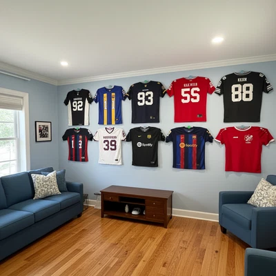 Trikot Wandhalterung Fußball – Rahmenlos Display Halter Fan Geschenk Idee Deko - Bild 1 von 4