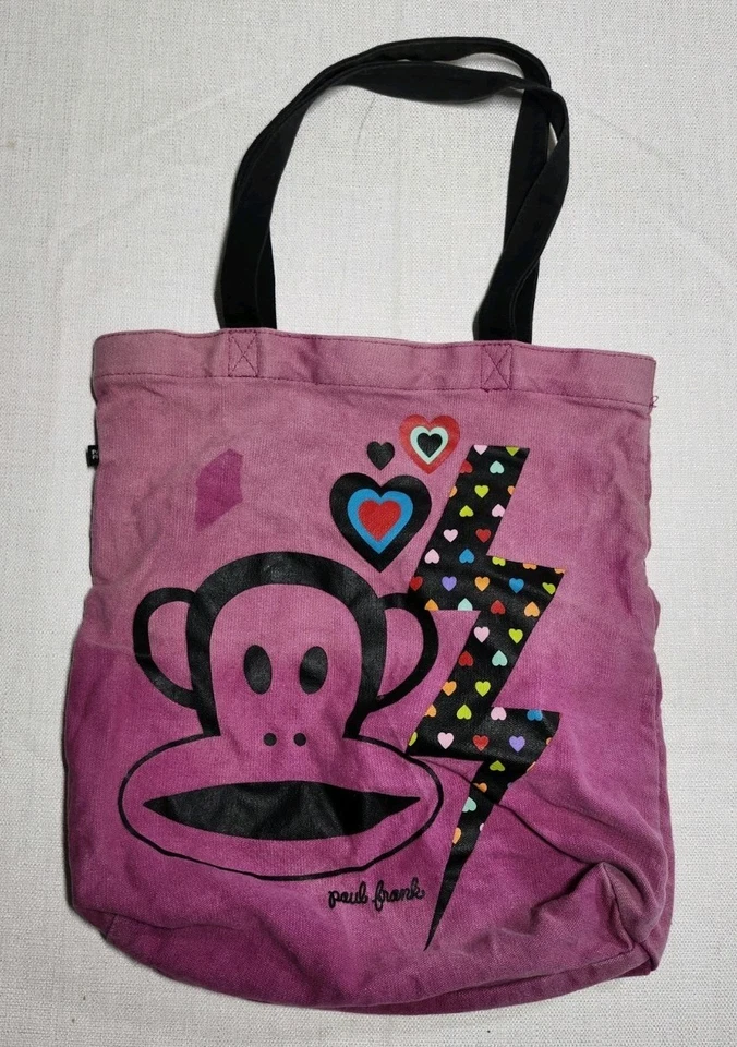 Bolso de Mano Paul Frank Vintage Y2K Julius Monkey Púrpura Bolso de Mano Retro  Foto 1 de 4