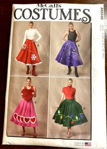 McCall's Costumes 8548 gonne Easy Circle modello Misses XS-XXL (4-26) non tagliate - Foto 1 di 2
