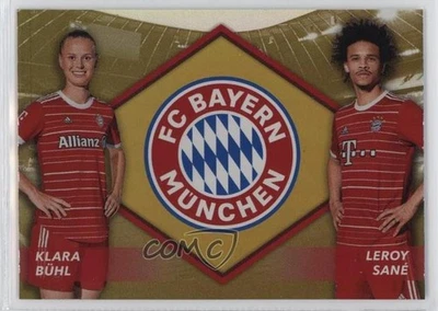 2022 Topps FC Bayern Munich Team Set Ein Verein Gold /15 Klara Buhl Leroy Sane - Image 1 of 2