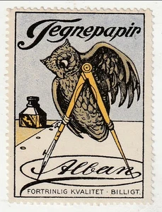 Dänemark - "Alban" Zeichenpapier Etikett - Bild 1 von 1