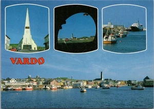 Vintage 1980s Vardo, NORWAY 4x6" Postcard - Waterfront / Multi-View / Unused - Picture 1 of 2