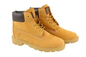 TIMBERLAND 10960 Junior Boots EU36 EU37 Brown Leather Ankle Laced Waterproof - Picture 1 of 12