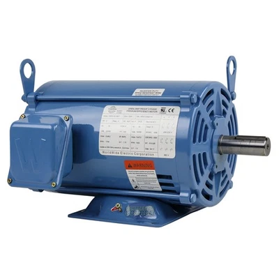 5 HP 3 Phase Electric Motor 1800 RPM 184T Frame ODP Open Drip Proof  230/460V - Image 1 of 4