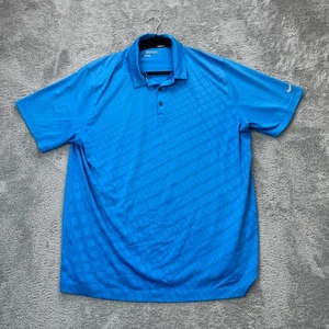 Nike Shirt Herren XXL Blau Golf Tour Performance Dri Fit Polo Gestreift Logo Swoosh - Bild 1 von 9