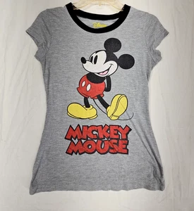 Disney Mickey Mouse Gray Short Sleeve T-Shirt Kids Size 5/6 Graphic Tee - Picture 1 of 7