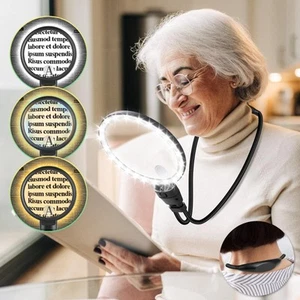 10X 30X Hands Free Magnifying Glass for Reading, Magnifying Glass with Light ... - Picture 1 of 7