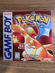 MINTY UPSIDE DOWN ! Pokemon Red Complete Box GameBoy GB CIB 1st First Print - Picture 1 of 24
